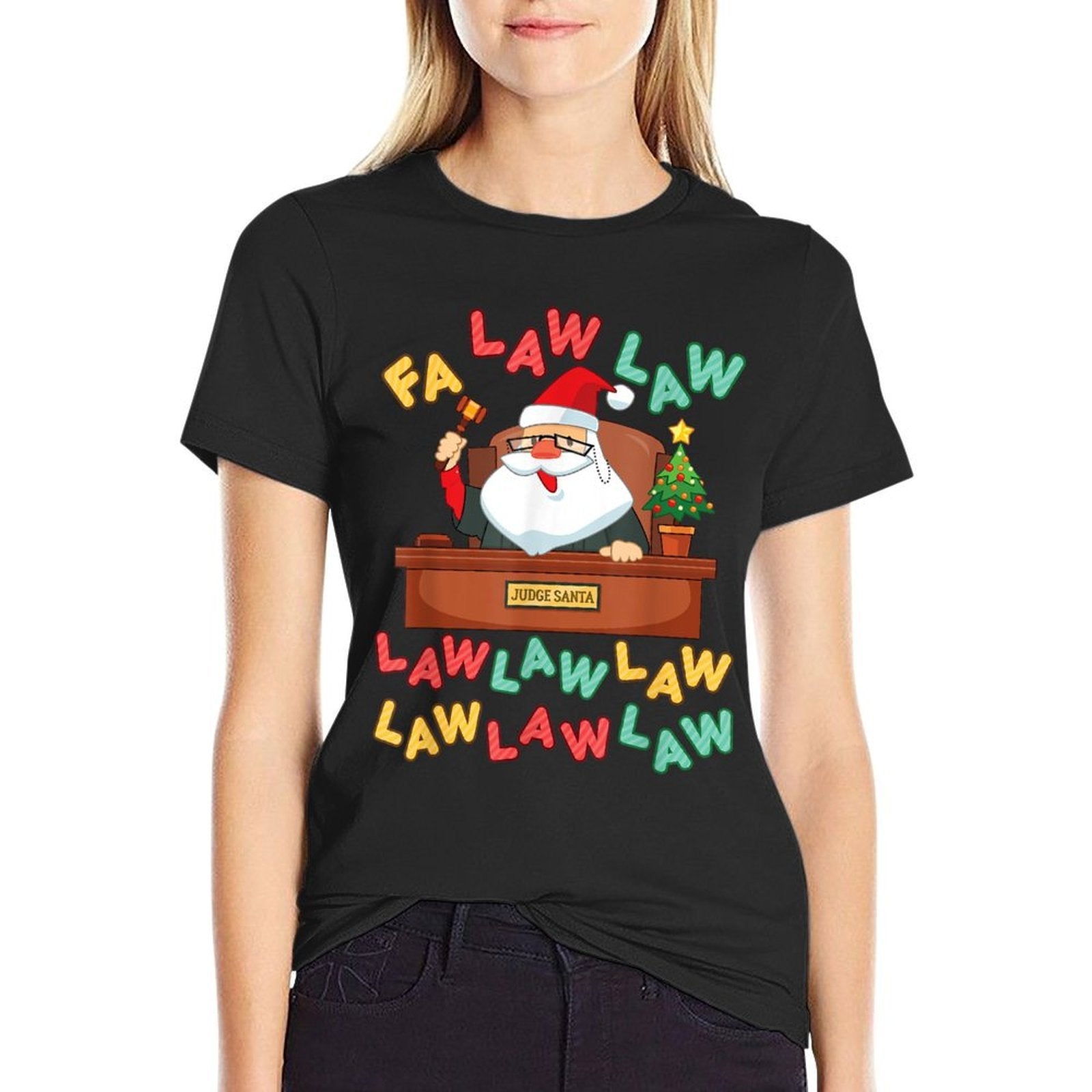 Fa Law Law Santa Claus Judge Lawyer Christmas  Versatile T-Shirt