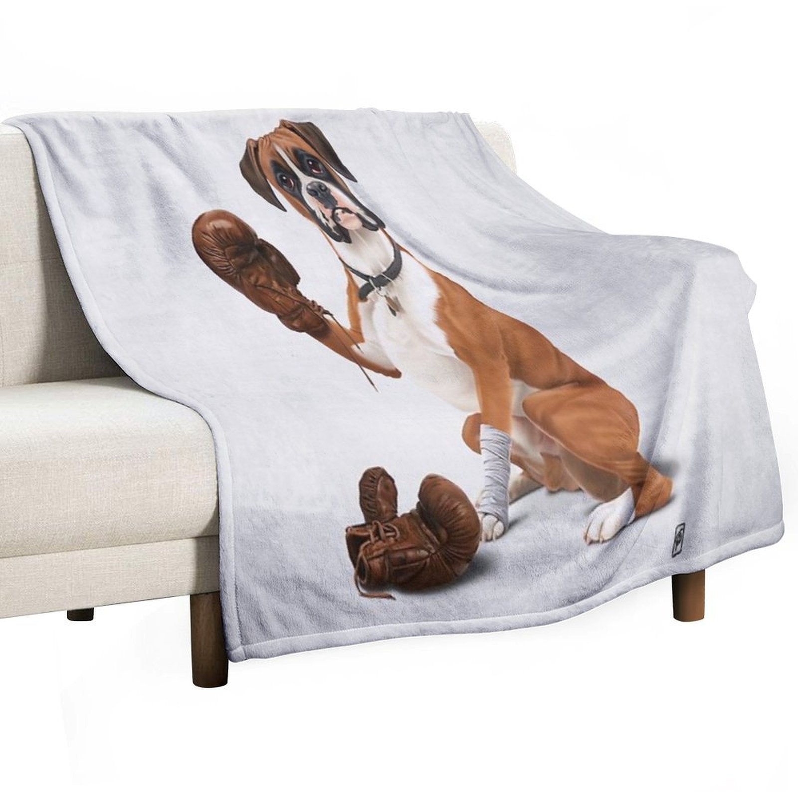The Boxer (Wordless) Easy Care Throw Blanket