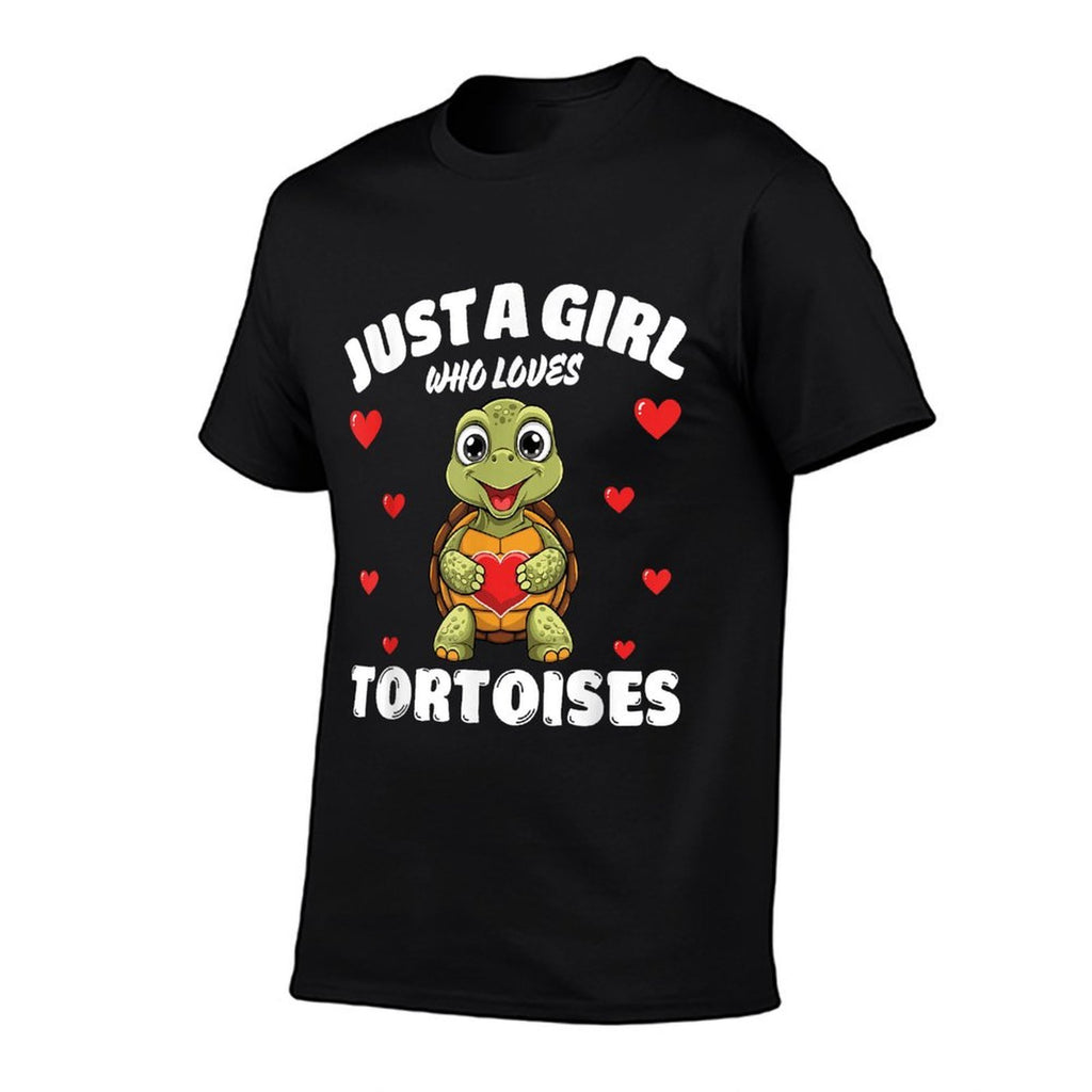 Just A Girl Who Loves Tortoises, Cute Tortoise Lovers  Polyester Blend T-Shirt