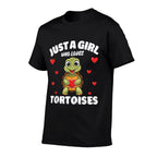 Just A Girl Who Loves Tortoises, Cute Tortoise Lovers  Polyester Blend T-Shirt