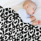 Mosaic Floral Pattern Travel-friendly Throw Blanket