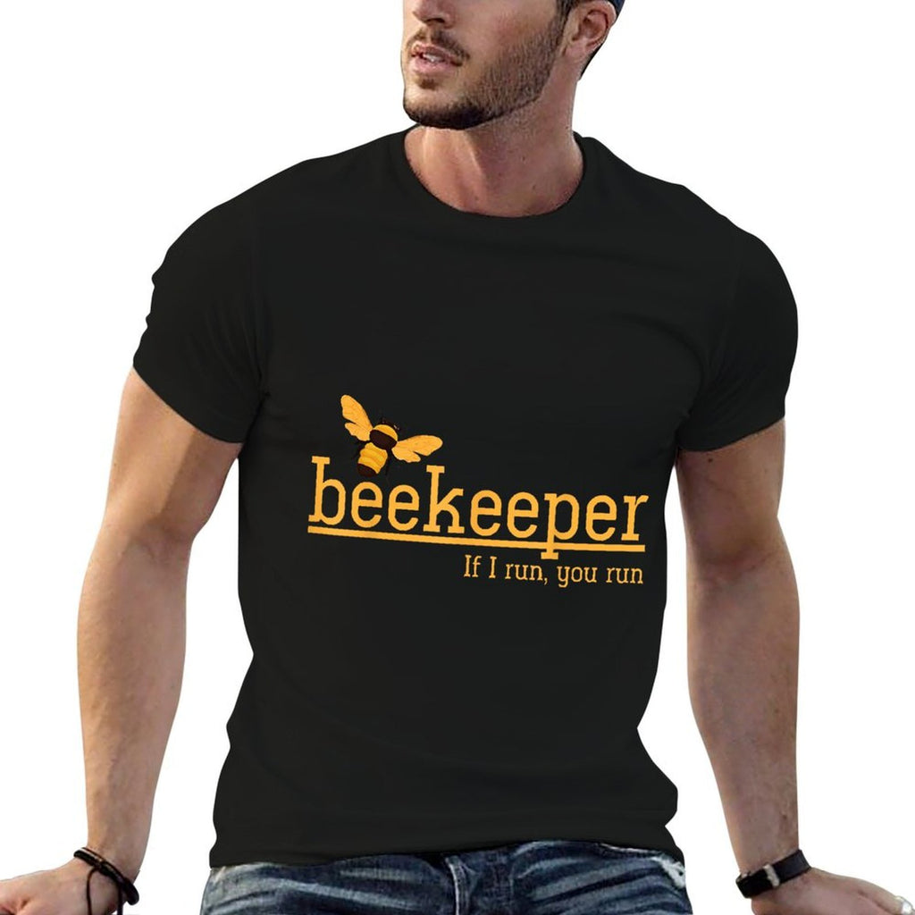 Beekeeper If I Run You Run Bee Lover Beekeeping  Polyester Blend T-Shirt