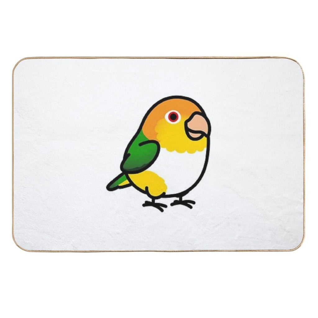 Chubby White Bellied Caique  Eco-Friendly Bath Mat