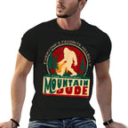 Mountaineering Gifts by PLOLDS Funny Sasquatch, Womens Unisex Adults, Black,, Regular Fit, Small  Relaxed-fit T-Shirt