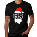 I Do It For The Hos Santa Christmas  Ribbed Collar T-Shirt