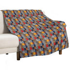 Textile Collage of Wild Prints Eco-conscious Throw Blanket