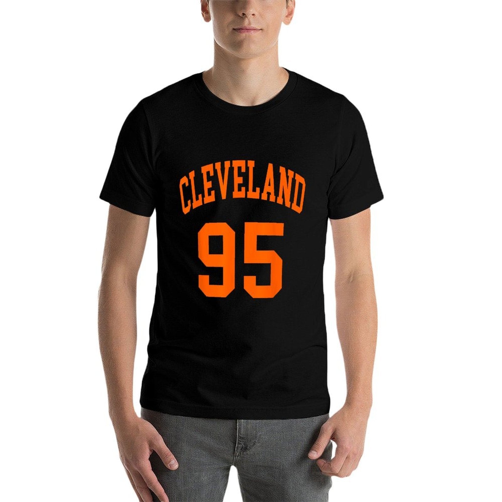 Cleveland Ohio US American College Font Number 95  Slim-fit Cut T-Shirt