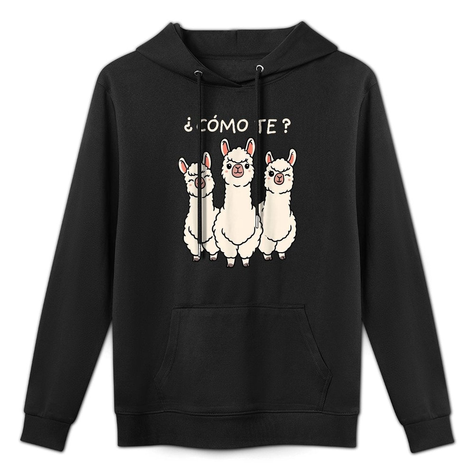 Como Te Llamas Funny Llama Spanish Teacher Joke Relaxed Fit Hoodie