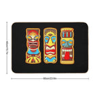 Tiki Gods Totems Idols Retro Tropical Polynesian  Eco-Friendly Bath Mat