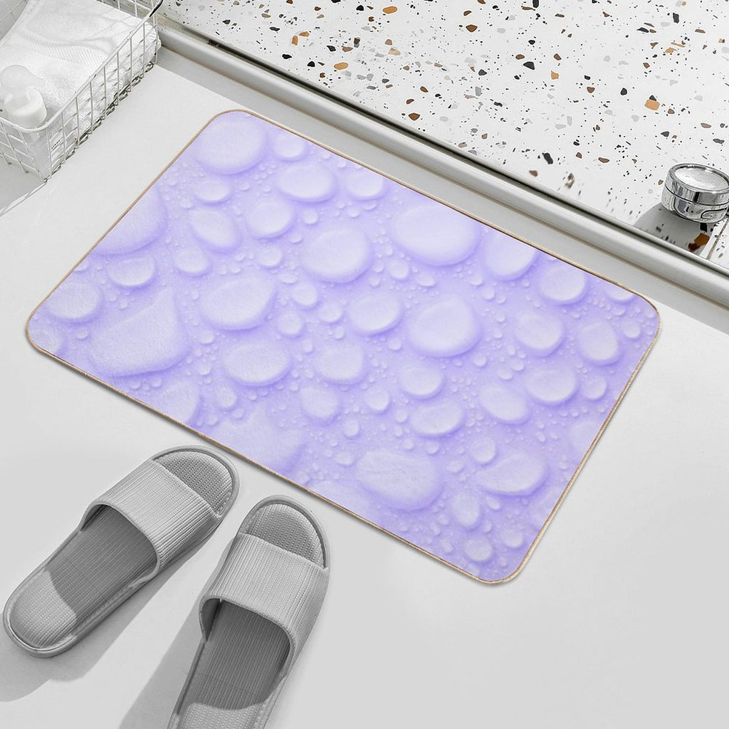 Purple Water Droplets Pattern  Eco-Friendly Bath Mat
