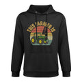 Kids Tractor 4th Birthday 4 Year Old Farmer Farm Theme Bday Party Customizable Surface Hoodie