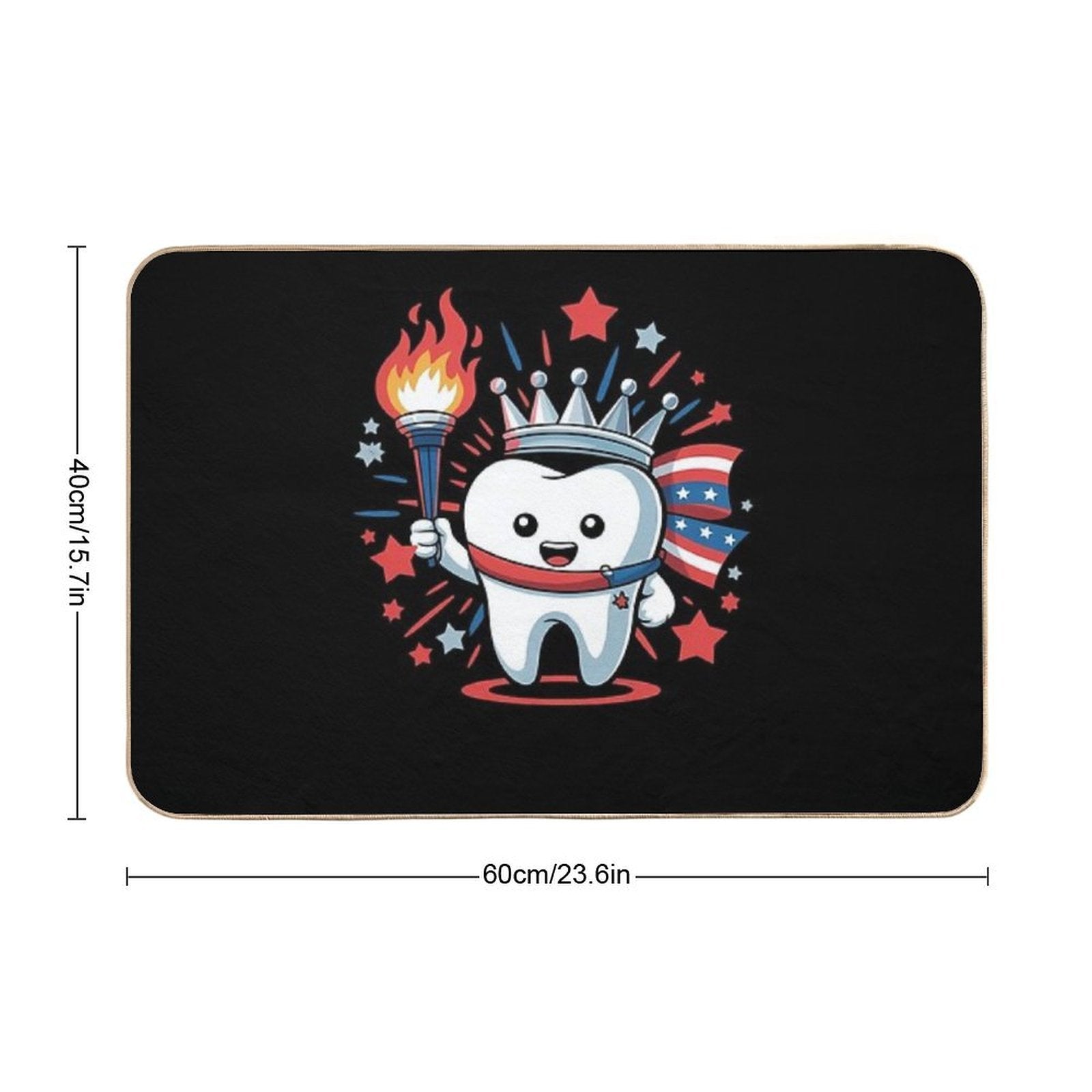 4th Of July Dentist Tooth Dental Patriotic Women Men Kids  Multi-Purpose Bath Mat