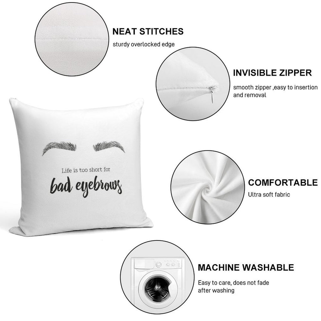 Bad Eyebrows Beauty Soft Gift Ready Throw Pillow