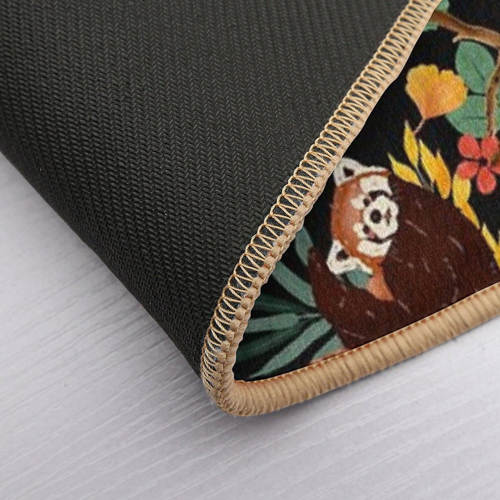 RED PANDAS IN DARK WILD NATURE  Non-Slip Bath Mat