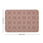 Hexagon Boho Minimalistic Home Decor Pattern  Easy Maintenance Bath Mat