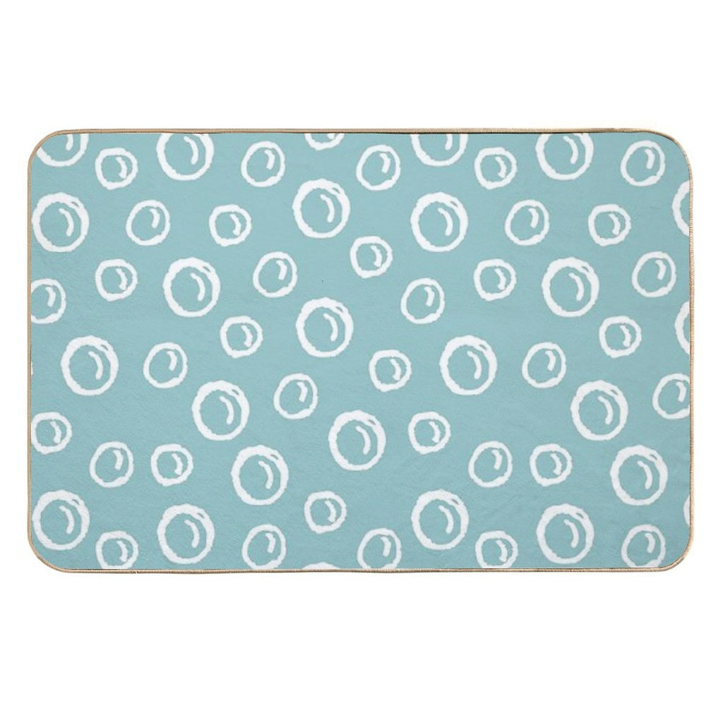 Nautical Anchors Beach Fish Vacation  Blue Bubbles  Pretty Face Masks Dust Masks  Eco-Friendly Bath Mat