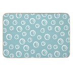 Nautical Anchors Beach Fish Vacation  Blue Bubbles  Pretty Face Masks Dust Masks  Eco-Friendly Bath Mat