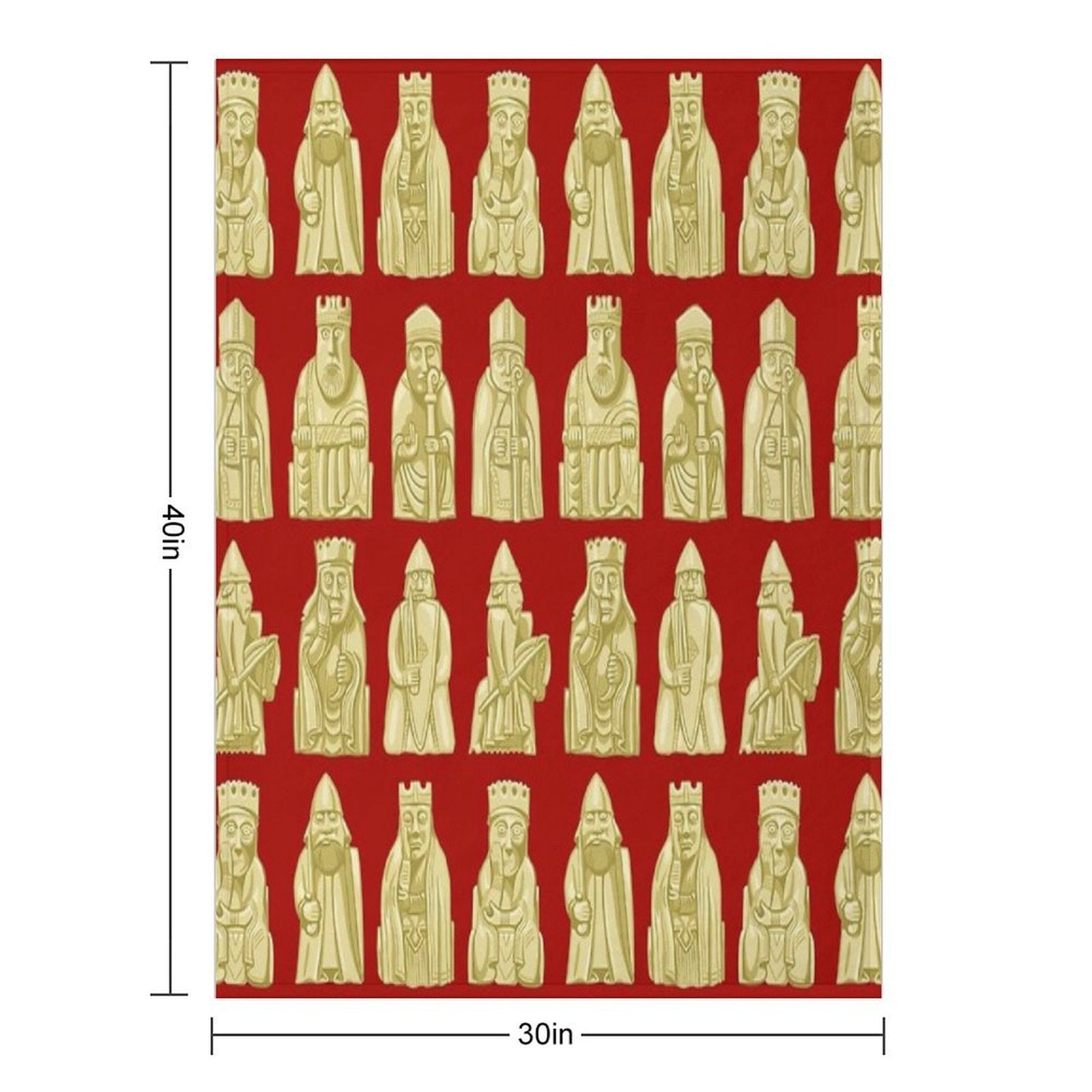 Lewis Chessmen Durable Throw Blanket