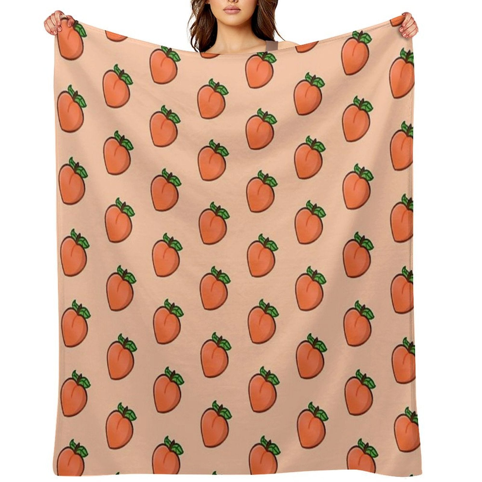 Cute Peach Multi-functional Throw Blanket