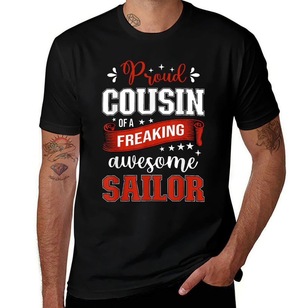 Proud Cousin of A Freaking Awesome Sailor  Heathered Texture T-Shirt