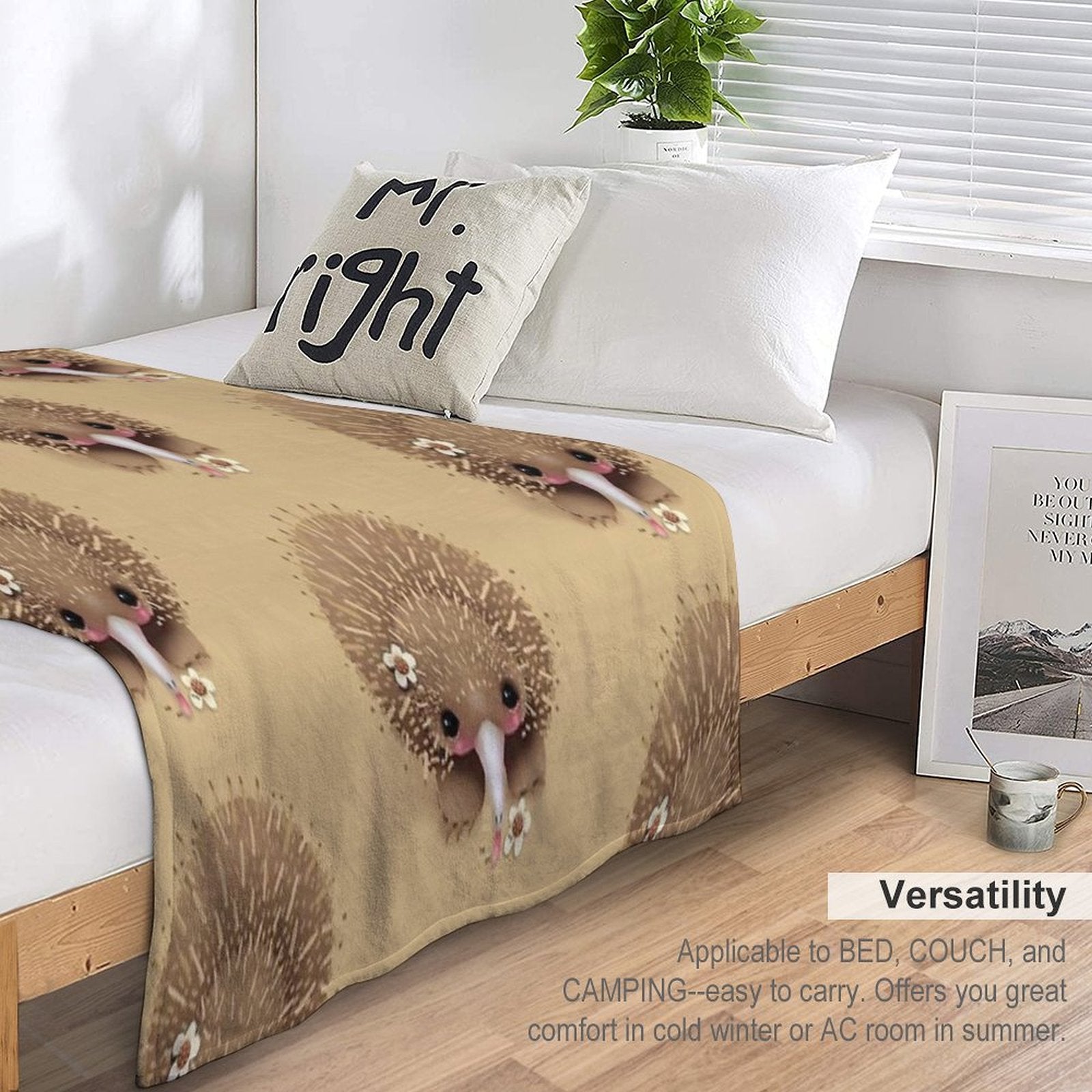 Baby Echidna Easy Care Throw Blanket