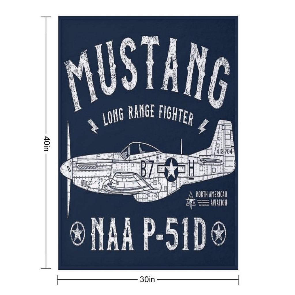 P-51 Mustang Premium Throw Blanket
