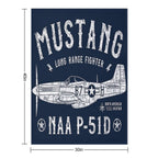 P-51 Mustang Premium Throw Blanket