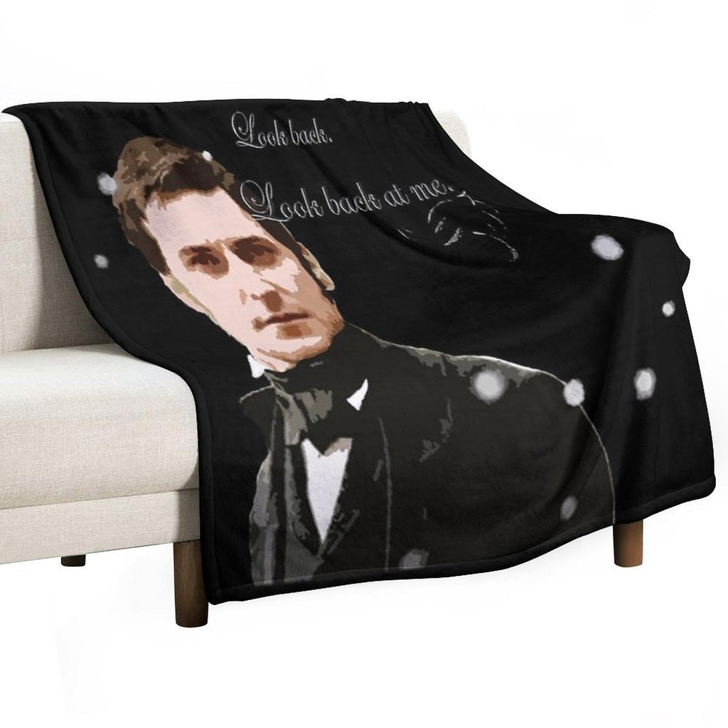 North And South Quote_Mr Thornton_ Look Back at Me. Travel-friendly Throw Blanket