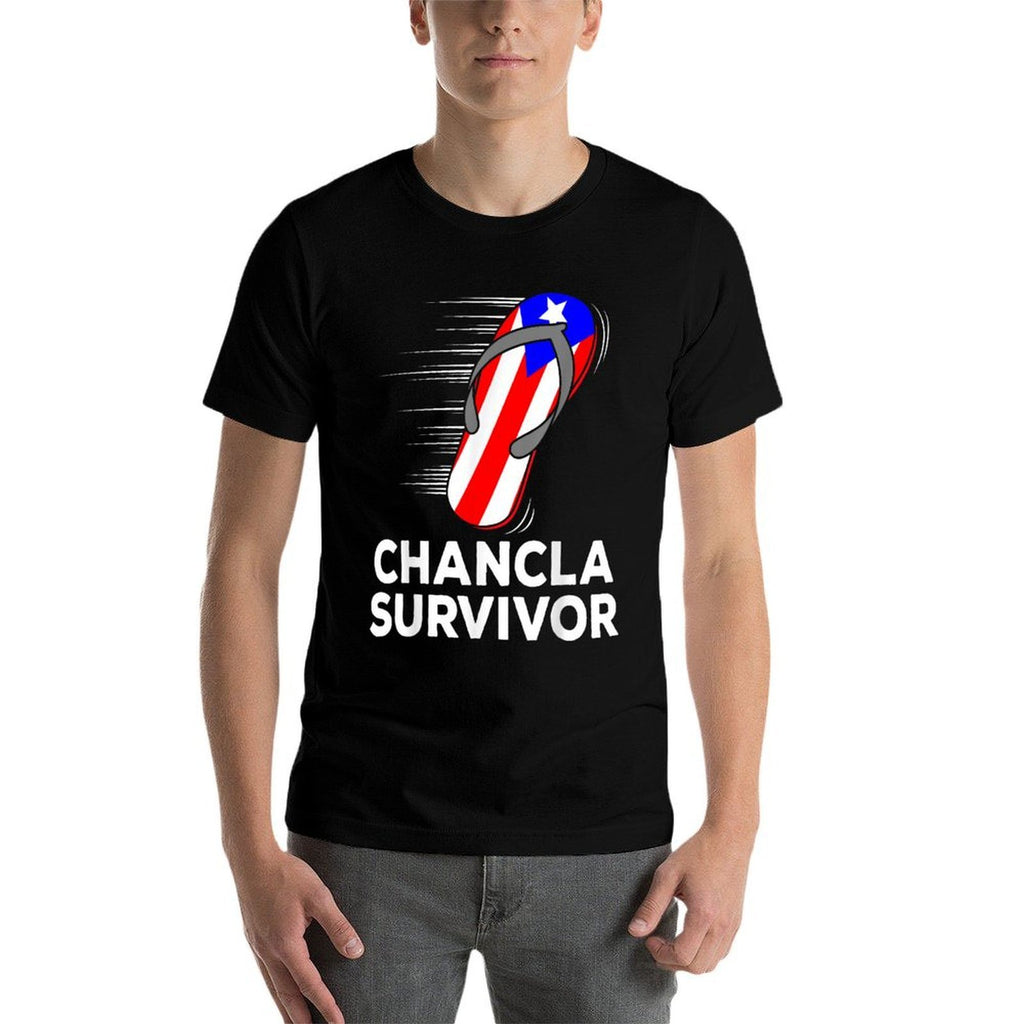 Chancla Survivor Puerto Rico Funny Spanish Joke Gift Idea  Graphic-printed T-Shirt
