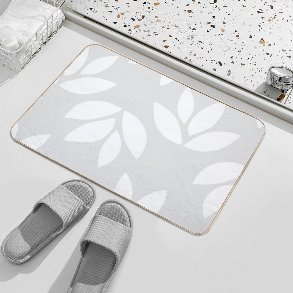 Simple Leaves Pattern  Toxin-Free Bath Mat