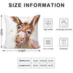 Cute Donkey Face Soft Washable Throw Pillow