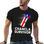 Chancla Survivor Puerto Rico Funny Spanish Joke Gift Idea  Graphic-printed T-Shirt