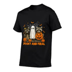 Spooky And Feral Halloween Cute Ghost Raccoon Trick Or Treat  Durable T-Shirt