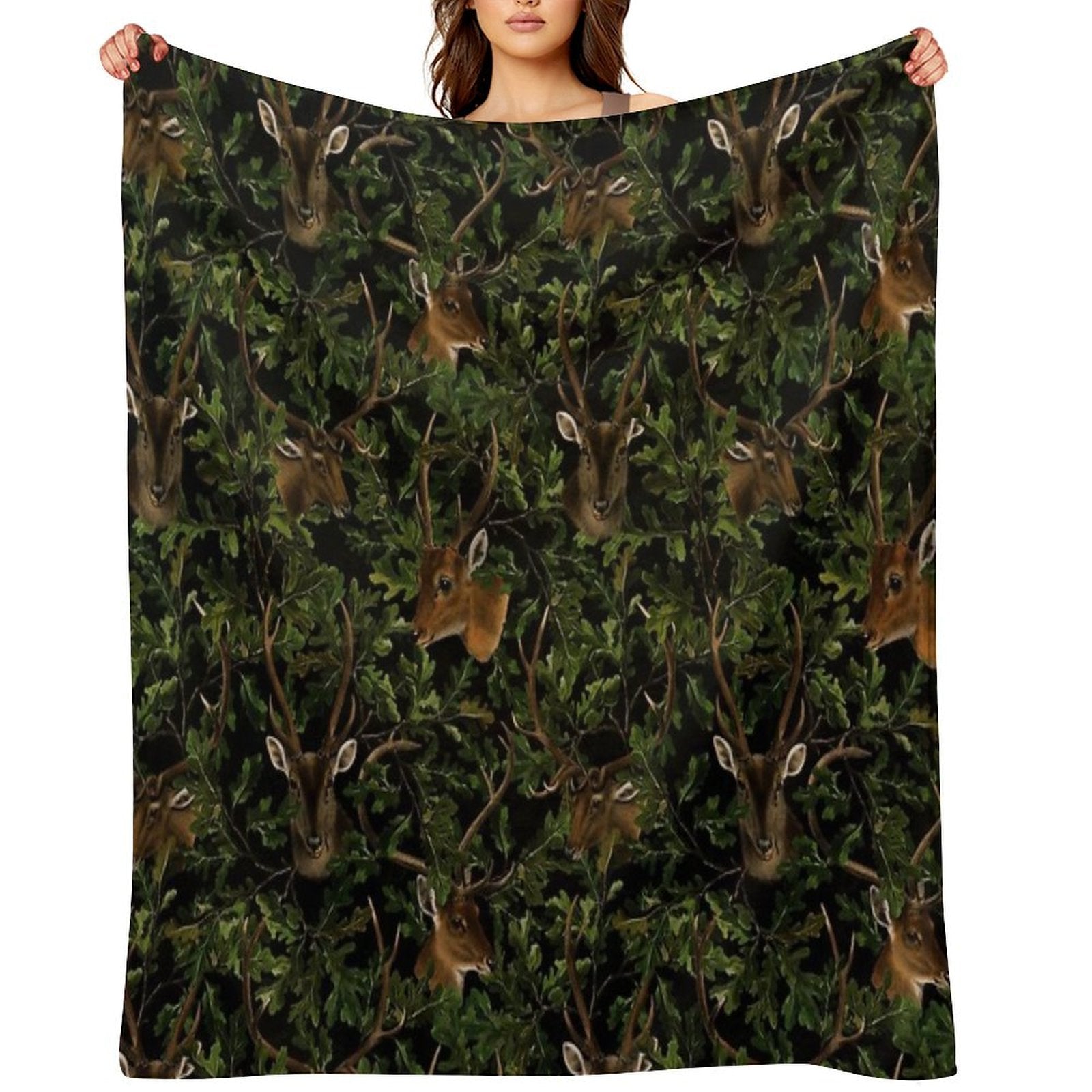 Mystic Botanical Vintage Forest Night Animals Nightgarden Gift-ready Throw Blanket