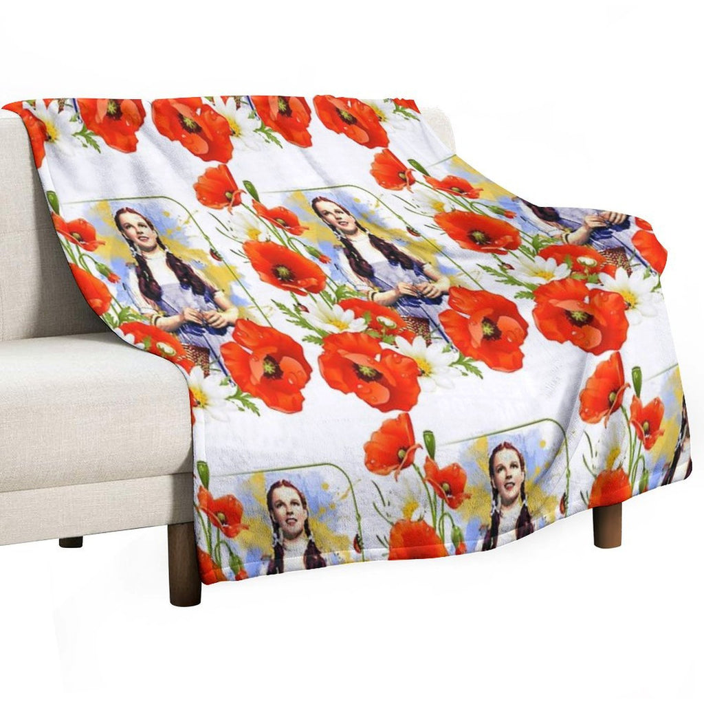 Dorothy Poppies Wrinkle-free Throw Blanket