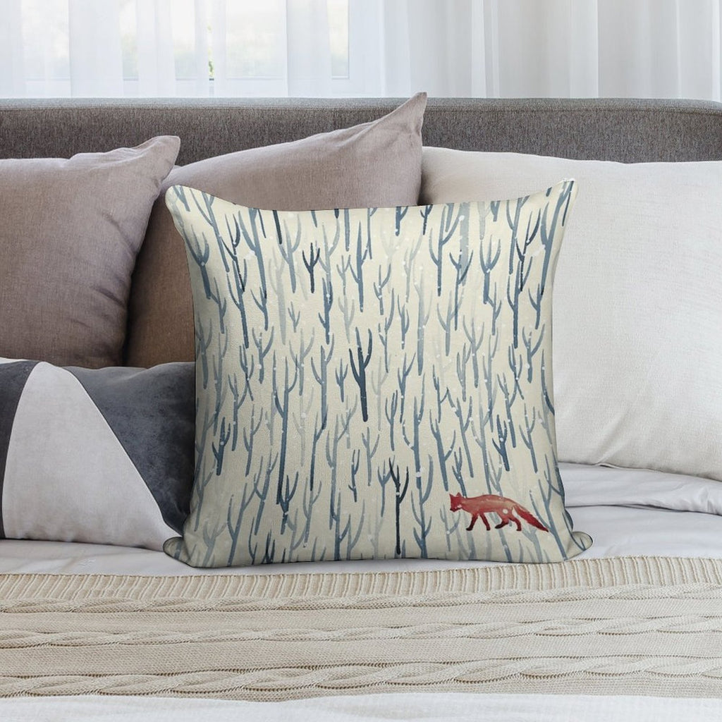 Winter Wood Soft High-Density Material Throw Pillow