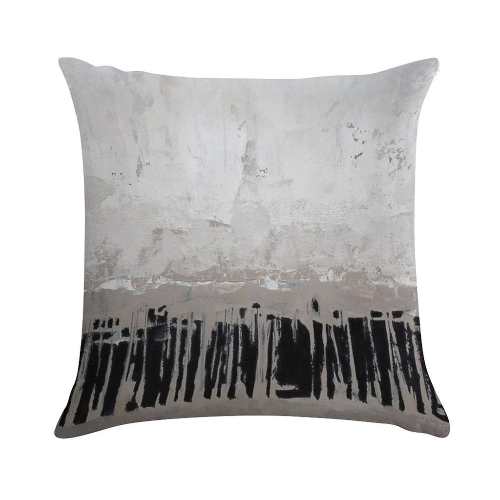 Beige Abstract Soft Home Decor Throw Pillow