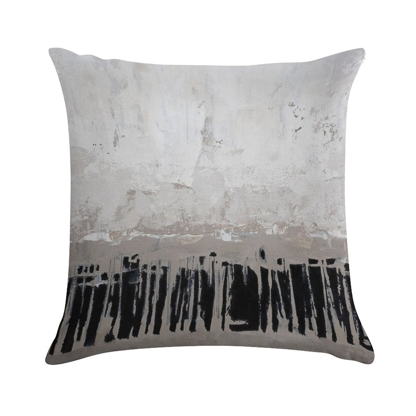 Beige Abstract Soft Home Decor Throw Pillow