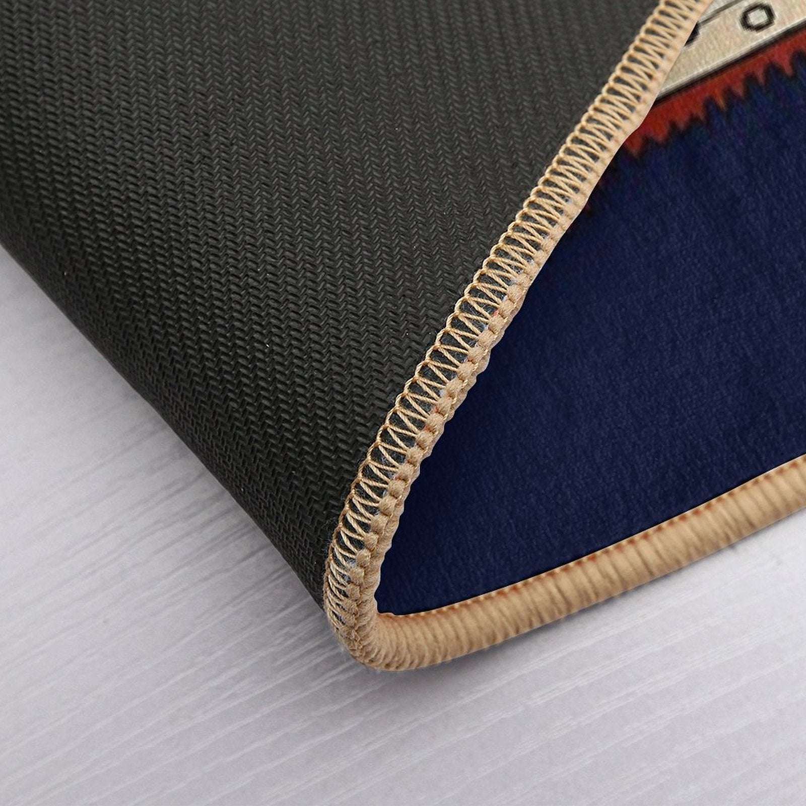 TIBETAN TIGER RUG 1-white  Stain-Proof Bath Mat