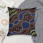 Authentic Aboriginal Art - Dots Soft Skin-Friendly Throw Pillow