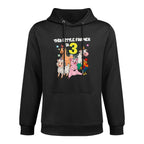 Kids Farm 3 Year Old Birthday Outfit Boy Tractor 3rd Birthday All-Day Comfort Hoodie