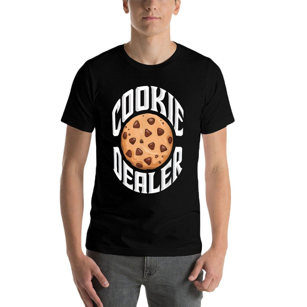 Cookie Dealer Funny Kids Men Women Cookie Baking Crew  Rolled Sleeves T-Shirt