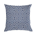 Greek Key - Blue And White Soft Skin-Friendly Throw Pillow