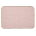 Cute Boho Minimalist Dotted Circles Design Coral Pink  Pet-Safe Bath Mat