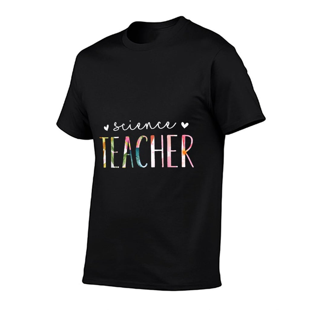 Science Teacher Cute Floral Design for Men Women  Stretchy T-Shirt