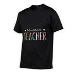 Science Teacher Cute Floral Design for Men Women  Stretchy T-Shirt
