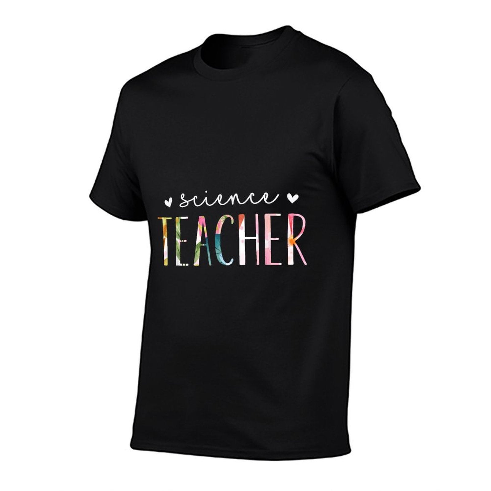 Science Teacher Cute Floral Design for Men Women  Stretchy T-Shirt