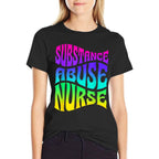 Substance Abuse Nurse Addiction Recovery Nursing  Oversized Silhouette T-Shirt