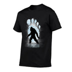 Bigfoot Footprint Moon Light Funny Sasquatch  Eco-friendly Material T-Shirt