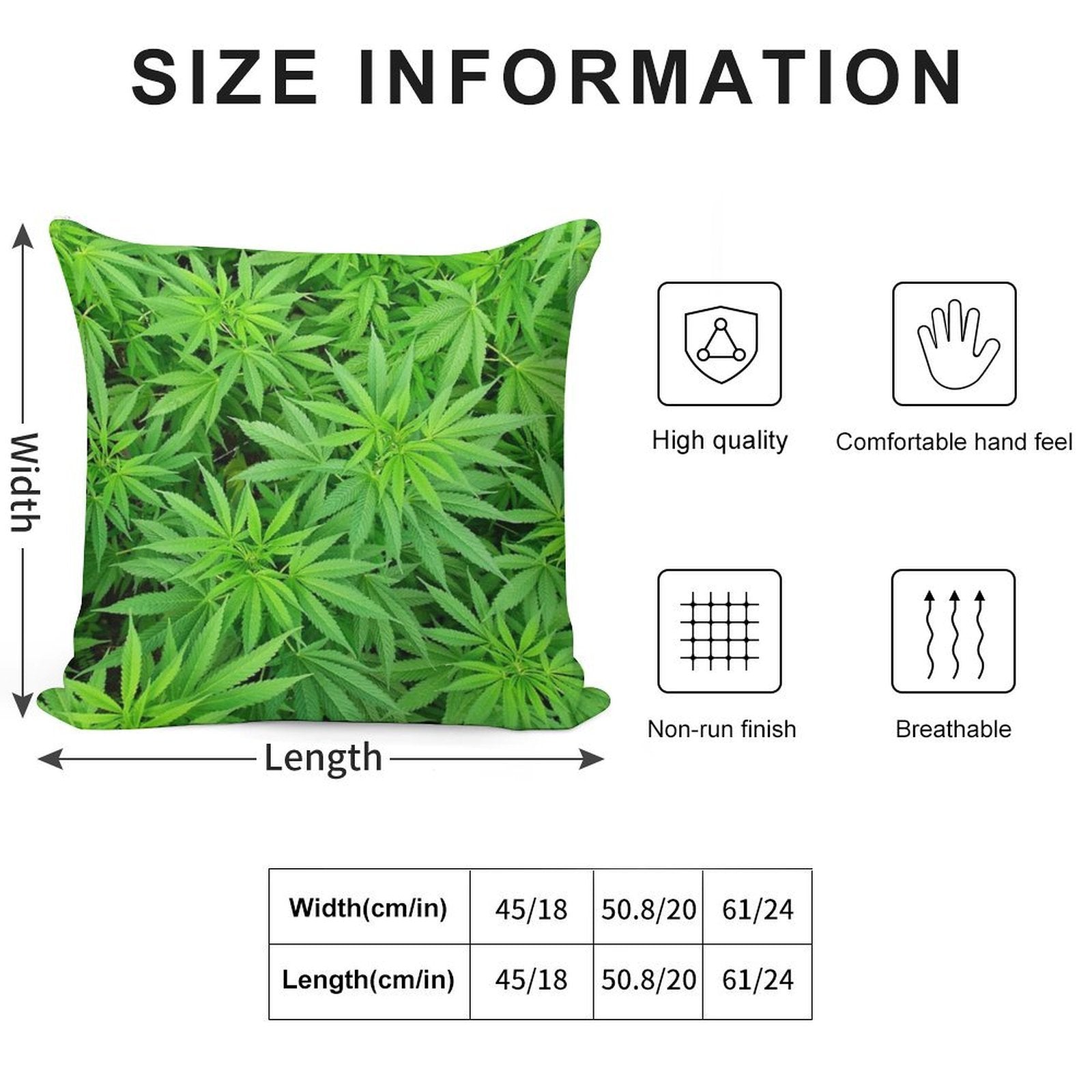 Marijuana Cannabis Weed Pot Plants Soft Multiple Sizes Throw Pillow